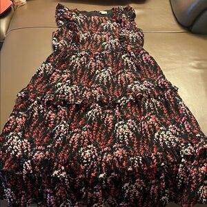 J. Crew Factory women Floral Dress - Black and Pink